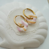 Boucles d’oreilles FLEURS RAYÉES