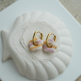 Boucles d’oreilles FLEURS RAYÉES